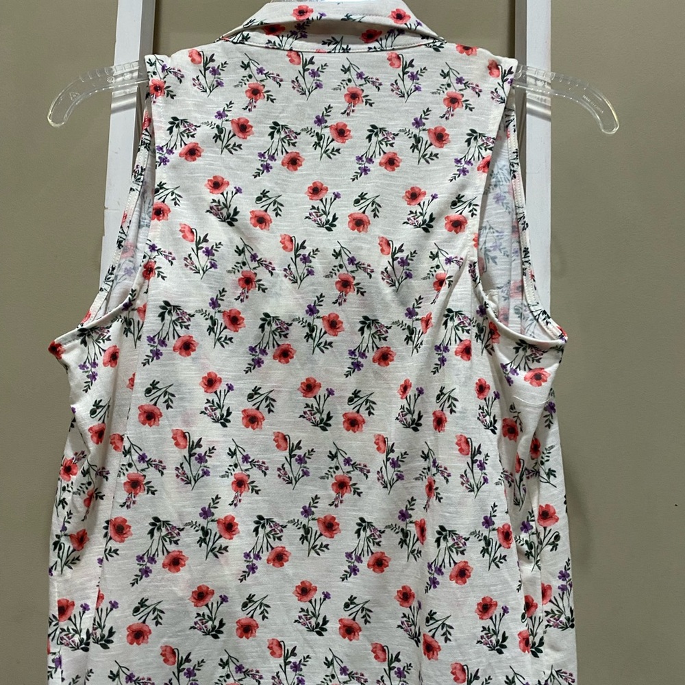 No Boundaries Floral 2PC Set Vest & Smocked Cami S 0233 - Picture 6 of 7